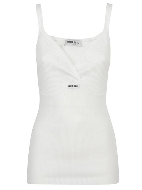 Canotta in maglia MIU MIU | MMV30618ILF0009